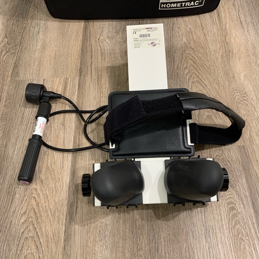 Saunders Cervical Neck Traction Device w/Head Strap, Carrying Case, User's Guide